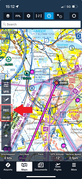 Record your flight using ForeFlight